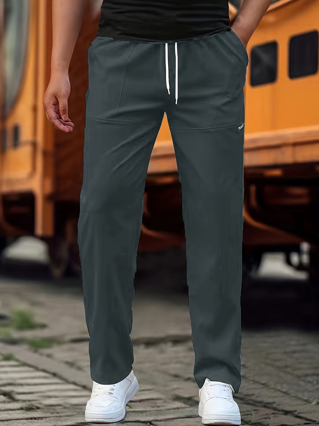 Men's Comfortable Casual Jogging Pants Charcoal