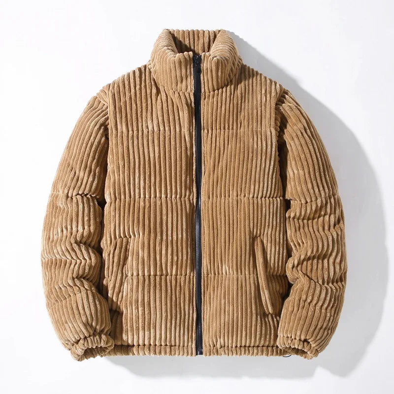 Men's Corduroy Fleece Jacket - Houston Style Brown