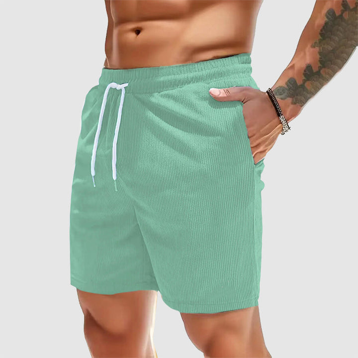 Men's Corduroy Shorts - Elastic Waist Casual Comfort Fit-MODAUTLET