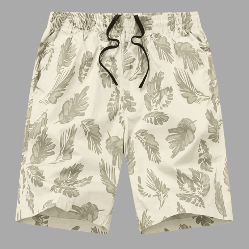 Men's Cotton Palmline Shorts - Comfortable and Stylish Summer Wear Khaki Olive