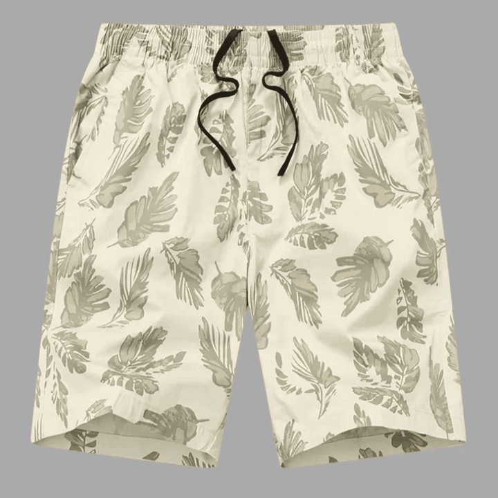 Men's Cotton Palmline Shorts - Comfortable and Stylish Summer Wear Khaki Olive