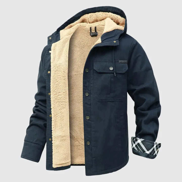 Men's Cozy Sherpa Fleece Jacket Blue