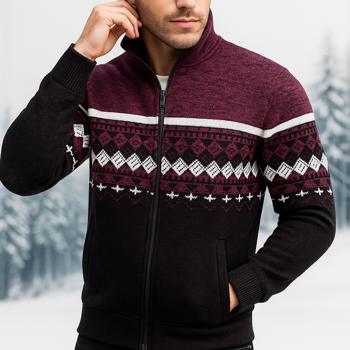 Men's Cozy Winter Sweater Red