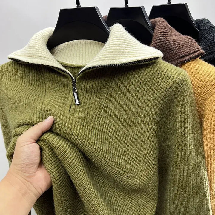 Men's Fleece Jacket - Cozy and Stylish Outerwear Olive