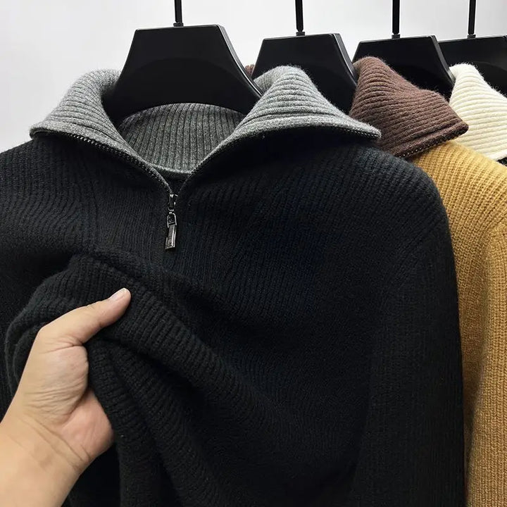Men's Fleece Jacket - Cozy and Stylish Outerwear Black