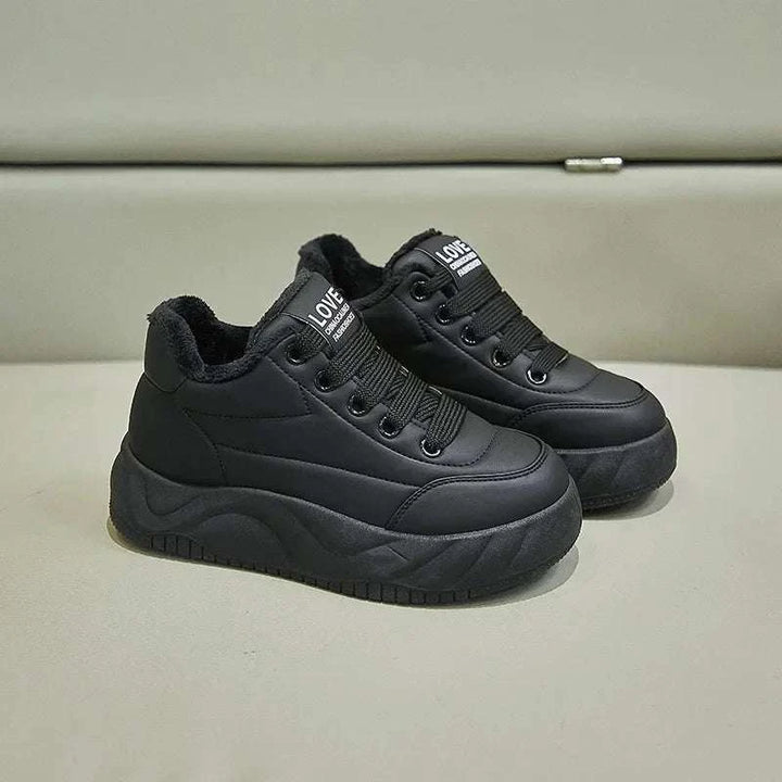 Men's Fleece Lined Casual Fall Shoes Black