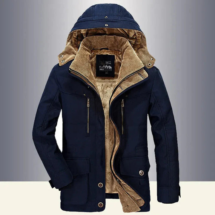Men's Hooded Padded Coat Blue