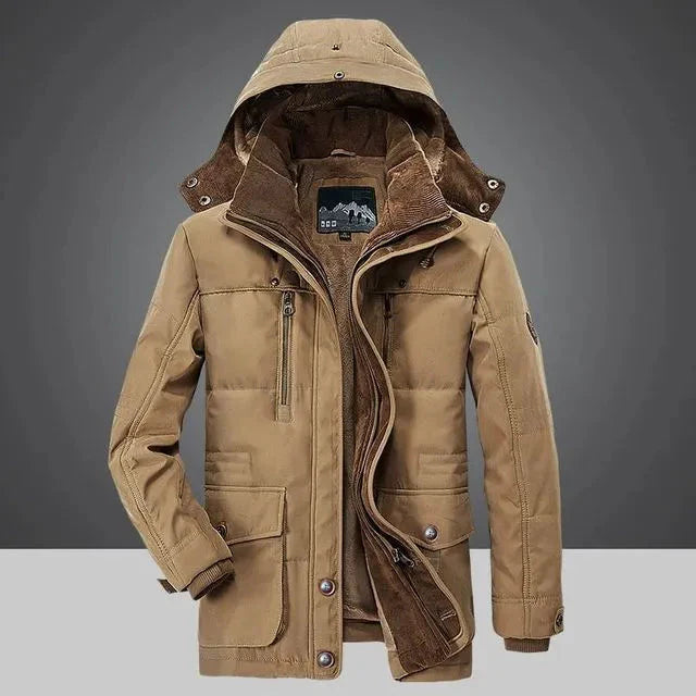 Men's Hooded Padded Coat Khaki