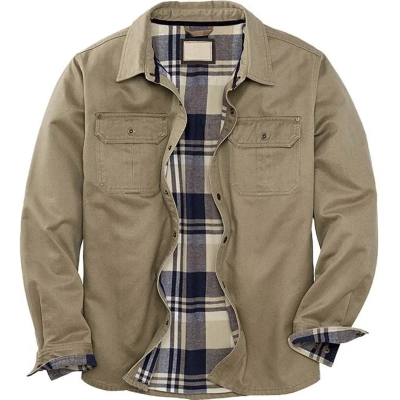Men's Independent Motorcycle Workwear Jacket Grey