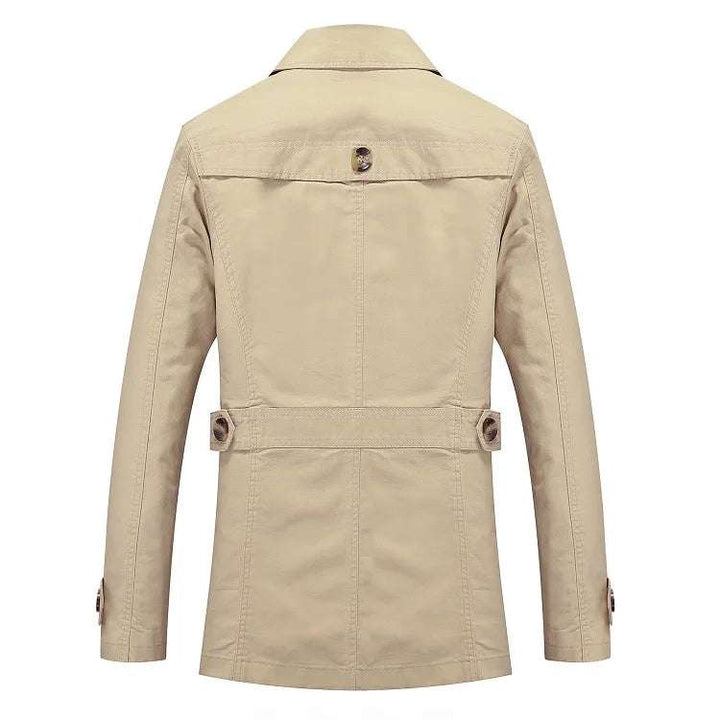 Men's Knee-Length Trench Coat with Belt – Timeless Style & Comfort-MODAUTLET