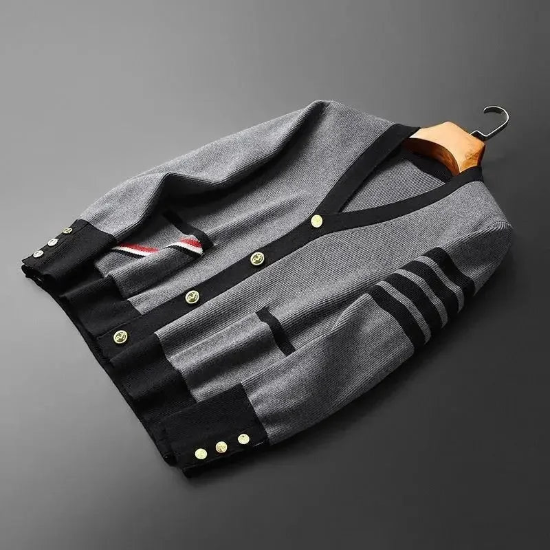 Men's Knit Cardigan - Avery Style Gray