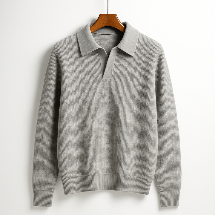 Men's Knit Sweater - Princeton Style Grey