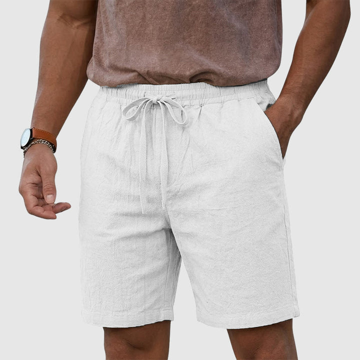 Men's Linen Beach Shorts - Drawstring Summer Vacation Wear-MODAUTLET