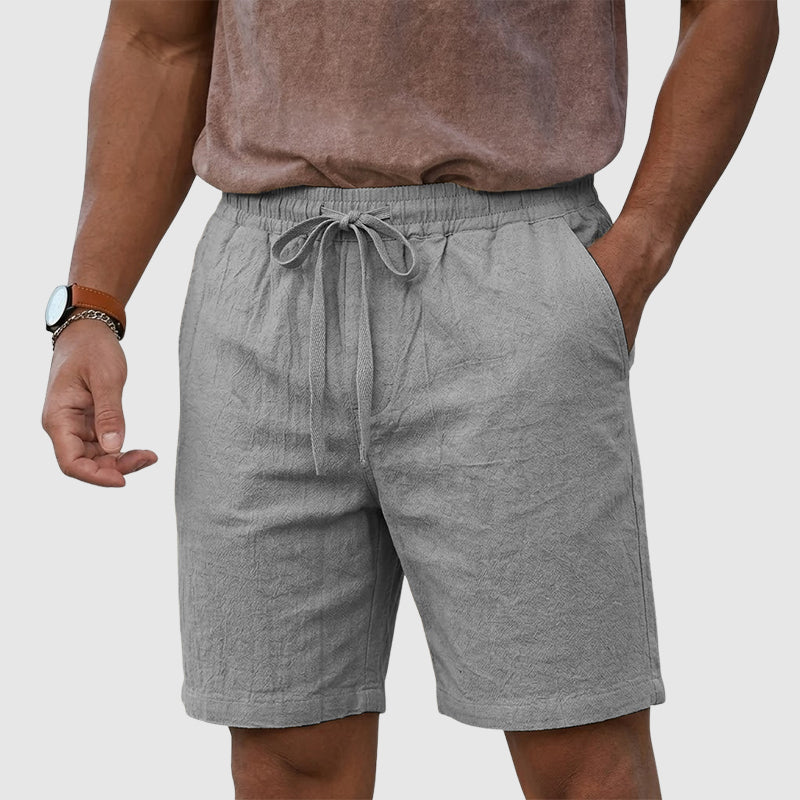 Men's Linen Beach Shorts - Drawstring Summer Vacation Wear-MODAUTLET