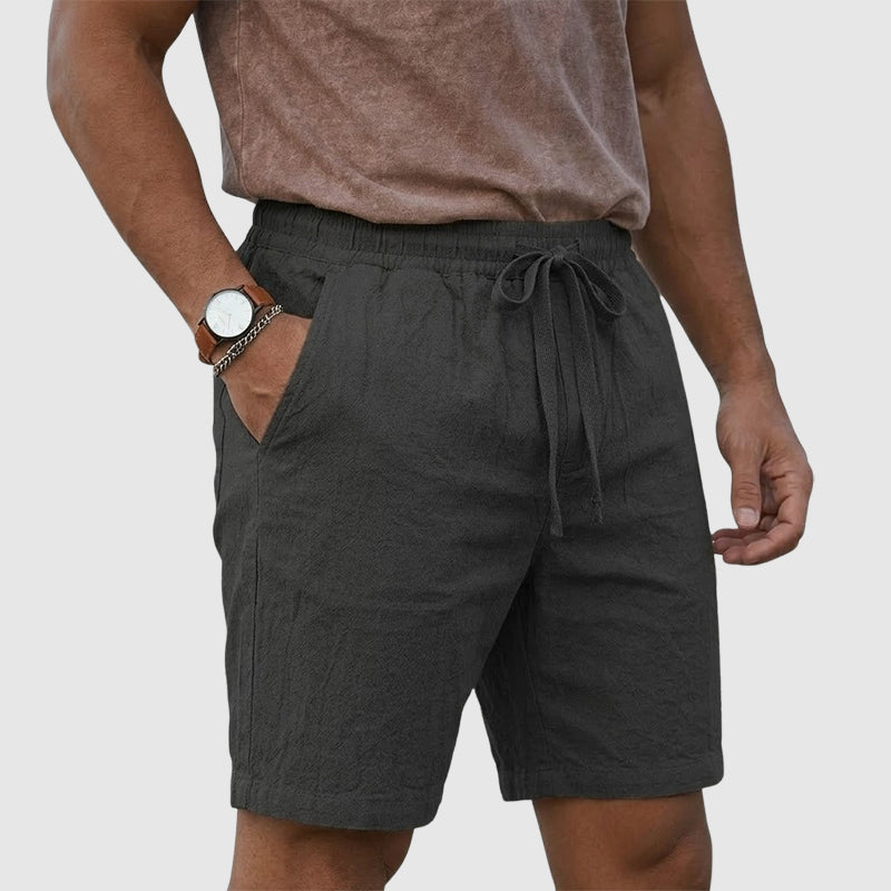 Men's Linen Beach Shorts - Drawstring Summer Vacation Wear-MODAUTLET