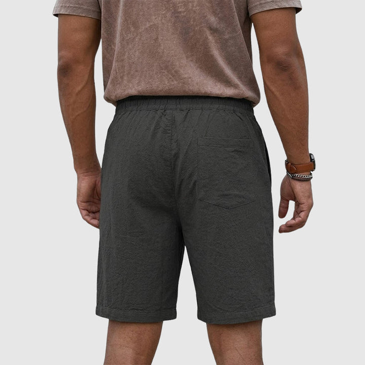 Men's Linen Beach Shorts - Drawstring Summer Vacation Wear-MODAUTLET