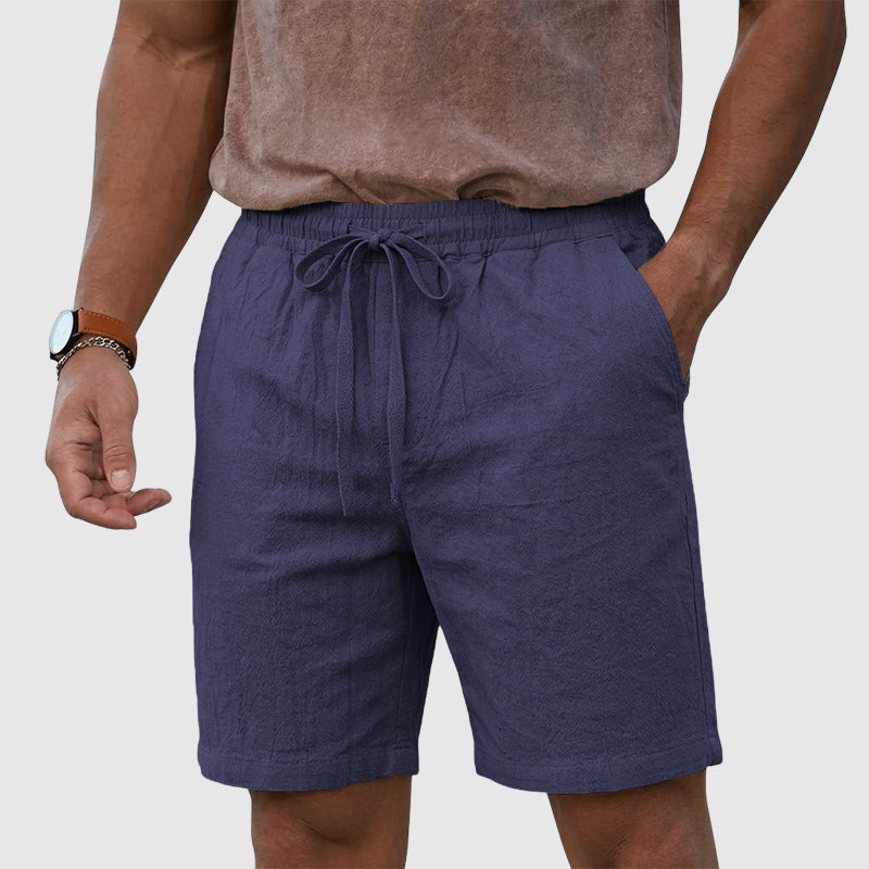 Men's Linen Beach Shorts - Drawstring Summer Vacation Wear-MODAUTLET