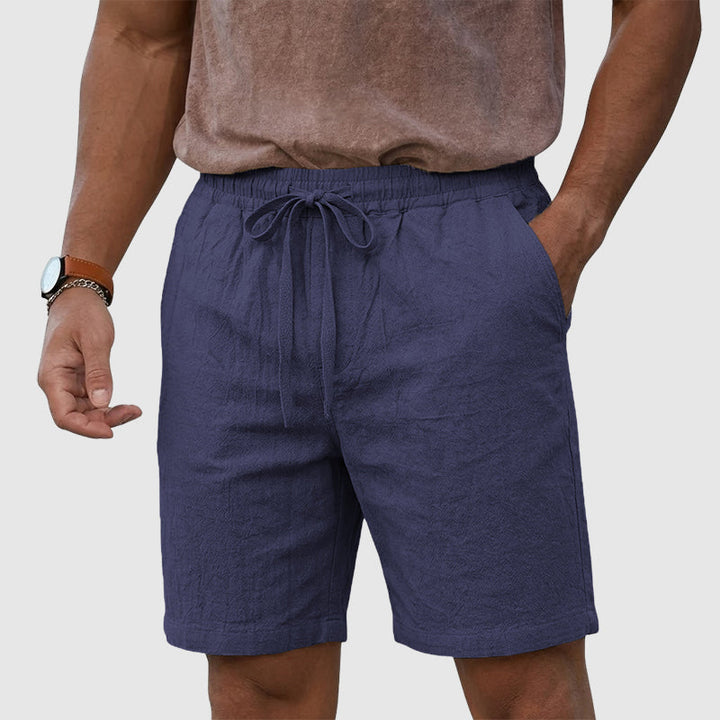 Men's Linen Beach Shorts - Drawstring Summer Vacation Wear-MODAUTLET