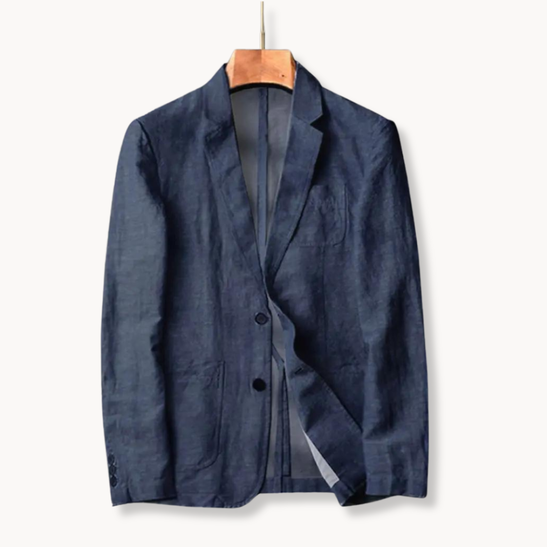 Men's Casual Blazer Jacket with Lapel Collar