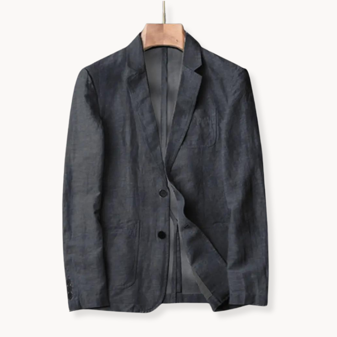 Men's Casual Blazer Jacket with Lapel Collar