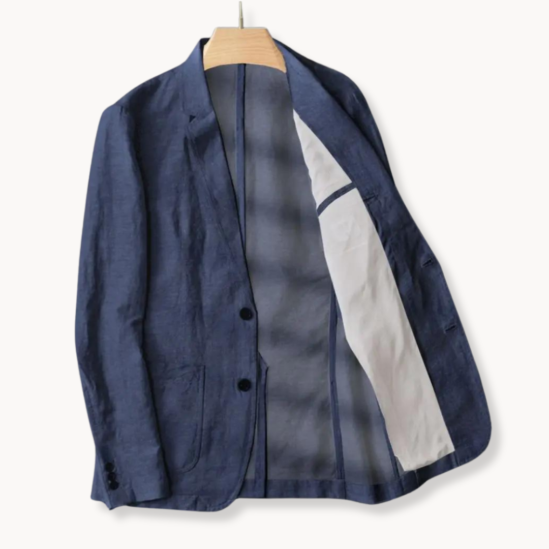 Men's Casual Blazer Jacket with Lapel Collar