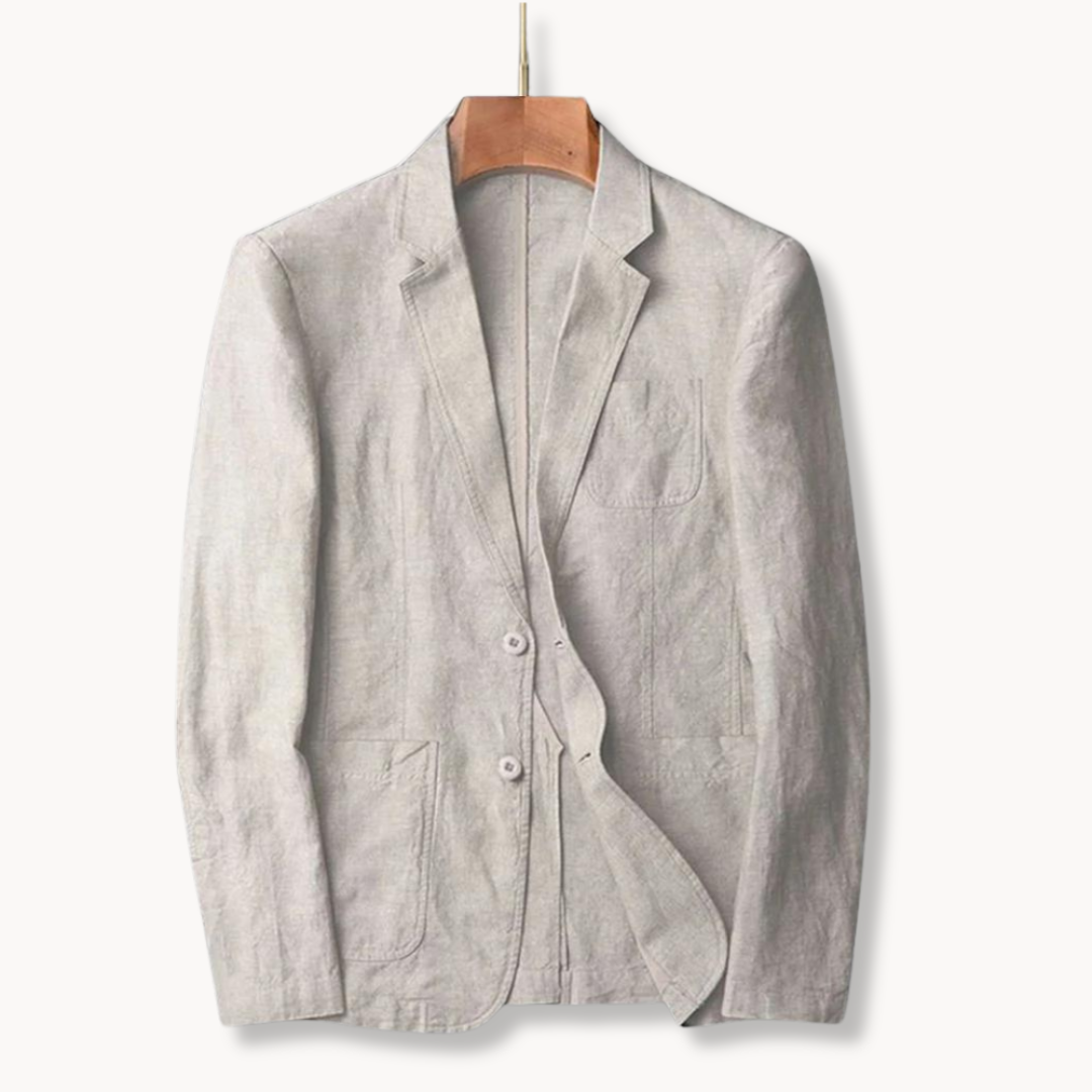 Men's Casual Blazer Jacket with Lapel Collar