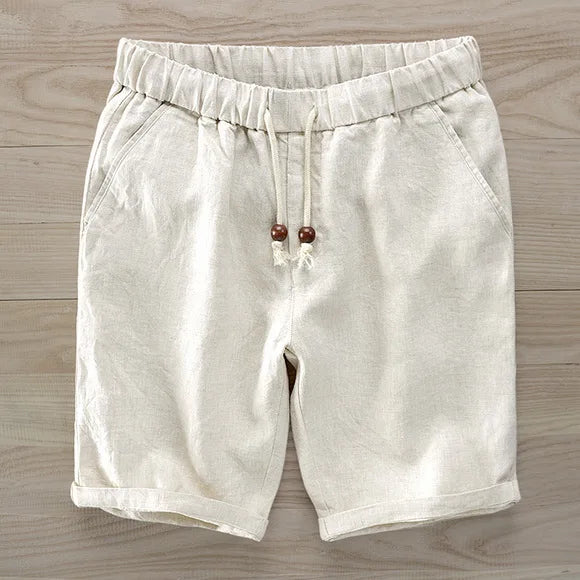 Men's Linen Shorts - Fresno Style Beige