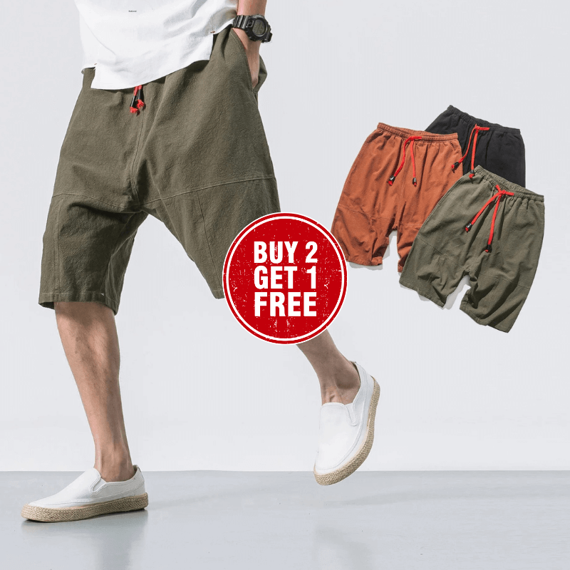 Men's Linen Shorts with Drawstring - Relaxed Summer Comfort-MODAUTLET