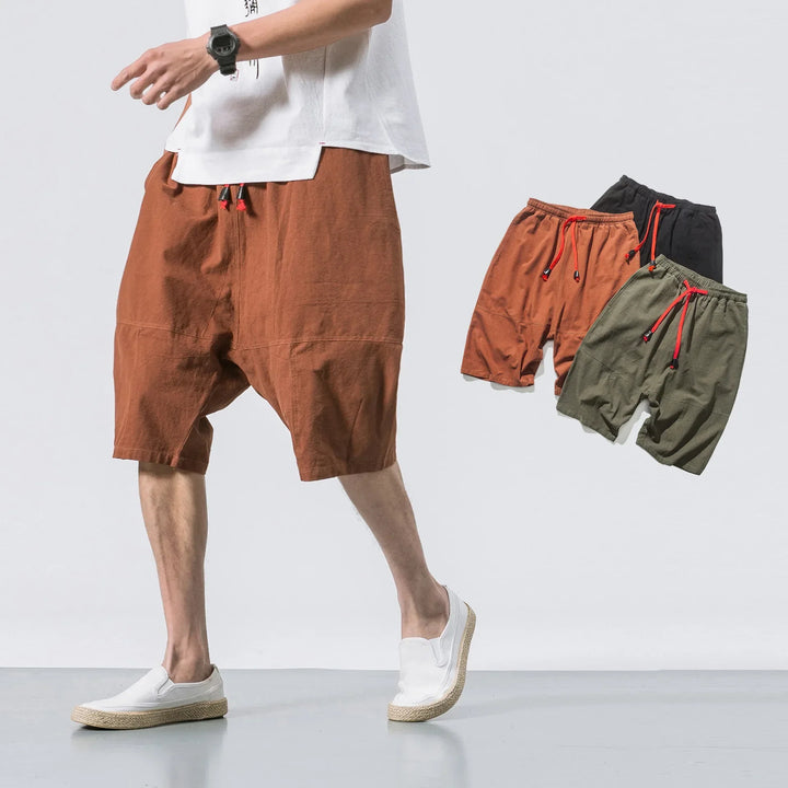 Men's Linen Shorts with Drawstring - Relaxed Summer Comfort-MODAUTLET