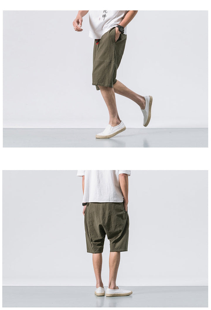 Men's Linen Shorts with Drawstring - Relaxed Summer Comfort-MODAUTLET
