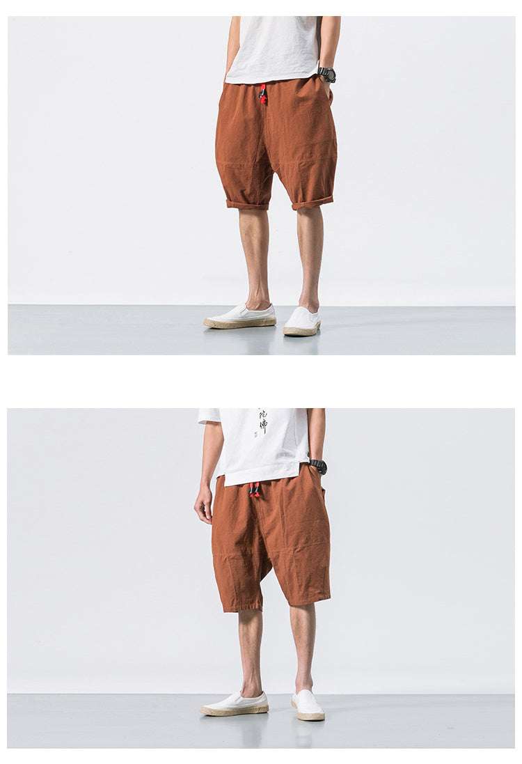 Men's Linen Shorts with Drawstring - Relaxed Summer Comfort-MODAUTLET
