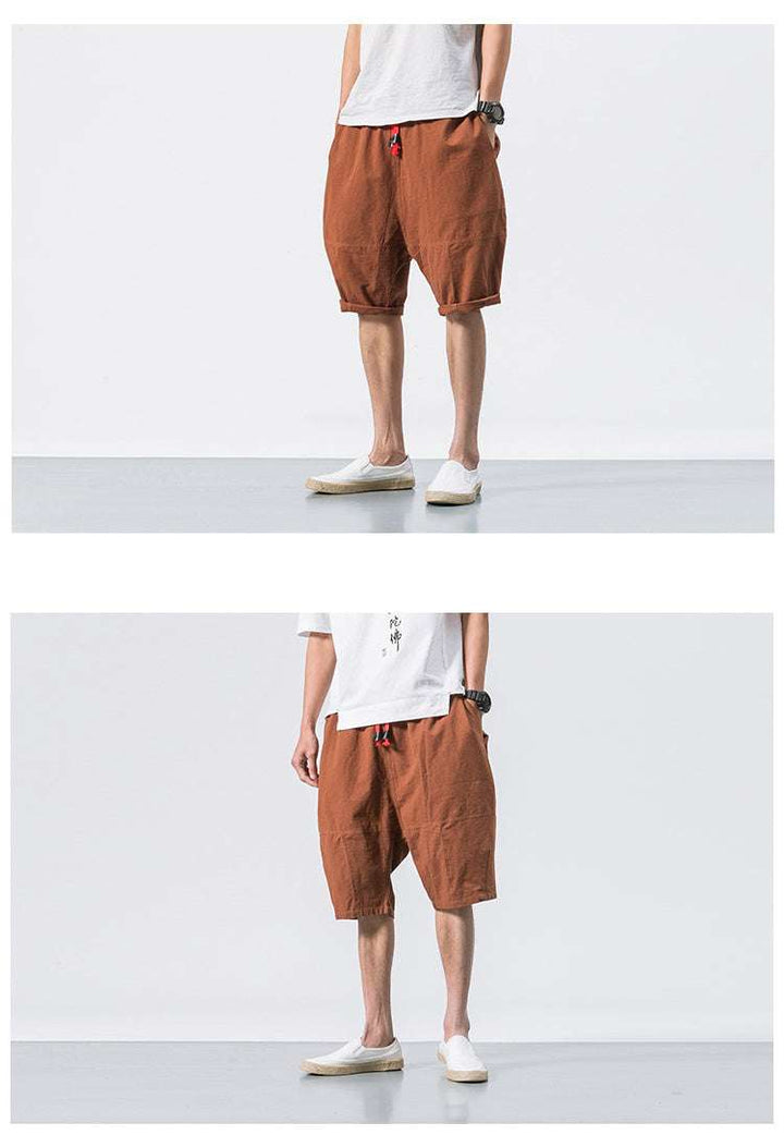 Men's Linen Shorts with Drawstring - Relaxed Summer Comfort-MODAUTLET
