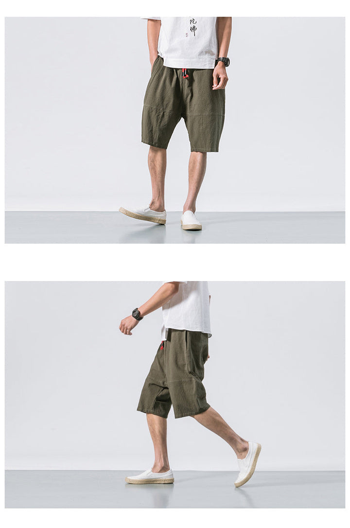 Men's Linen Shorts with Drawstring - Relaxed Summer Comfort-MODAUTLET