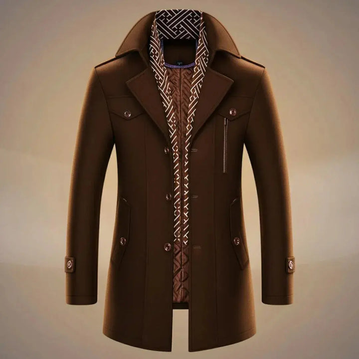 Men's Long Wool Overcoat - Stylish & Warm Outerwear-MODAUTLET