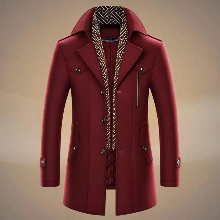 Men's Long Wool Overcoat - Stylish & Warm Outerwear-MODAUTLET