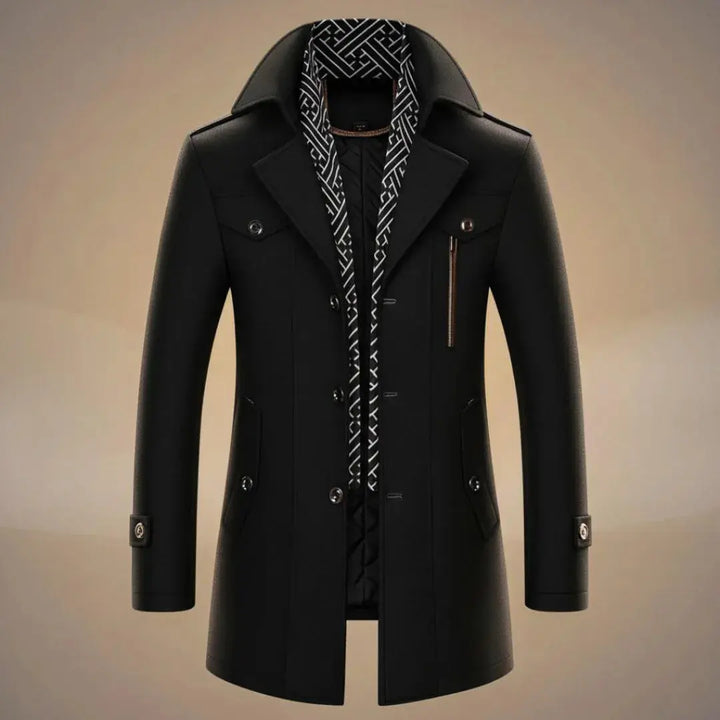 Men's Long Wool Overcoat - Stylish & Warm Outerwear-MODAUTLET