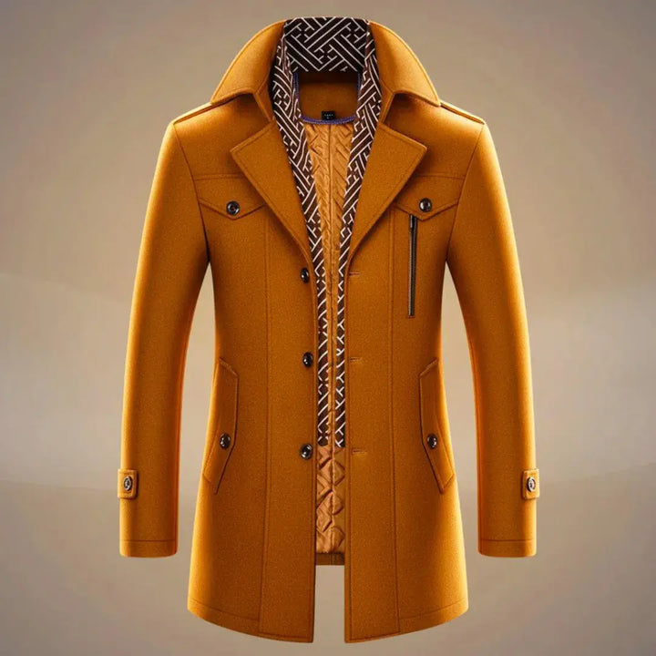 Men's Long Wool Overcoat - Stylish & Warm Outerwear-MODAUTLET
