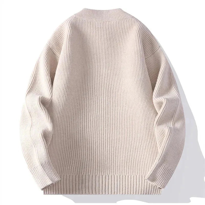 Men's Loose Knit Mock Cardigan