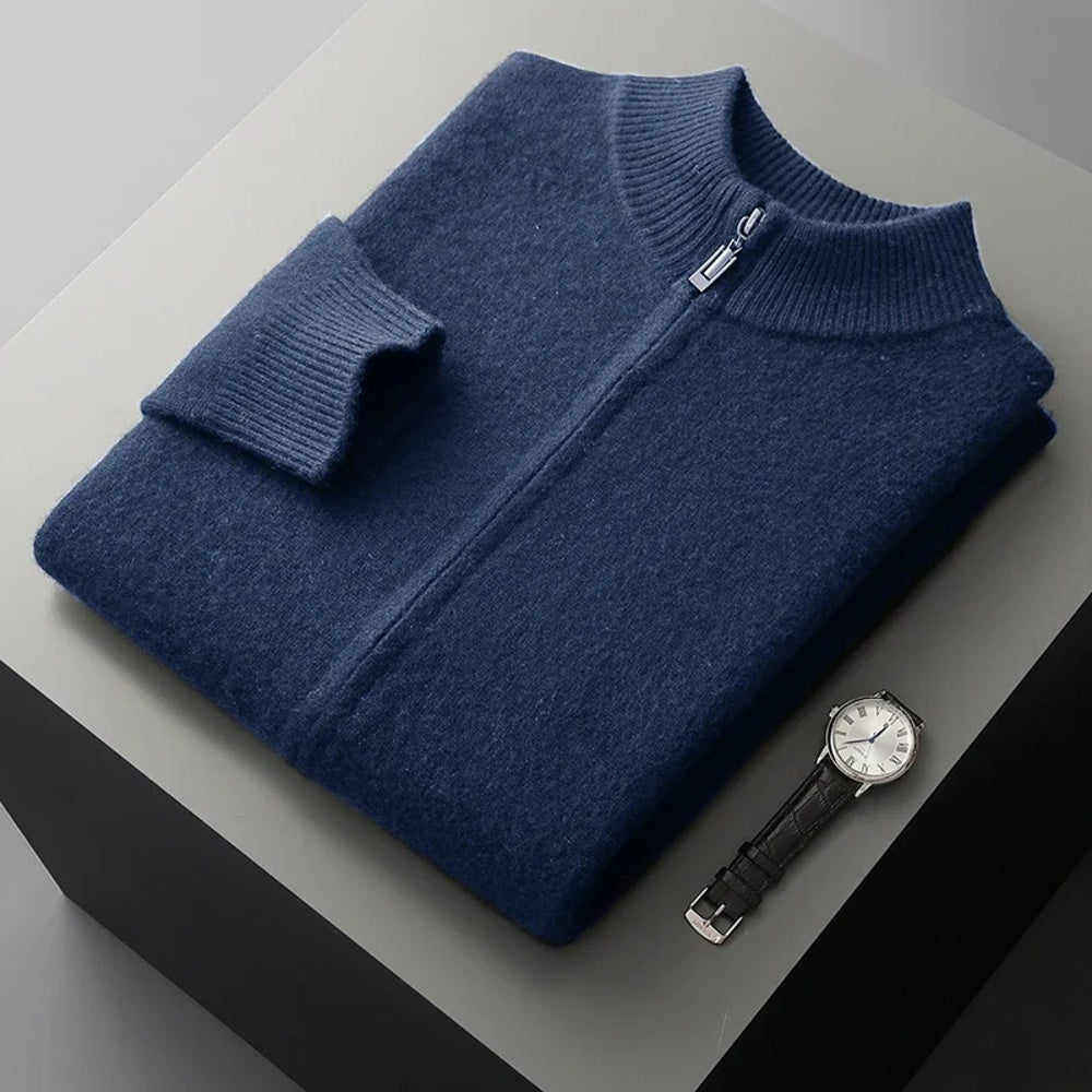 Men's Lunaro Cardezza Cardigan - Stylish and Comfortable Knitwear for Every Occasion Blue