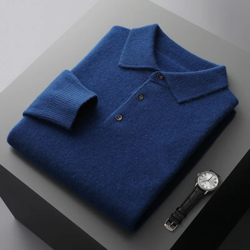 Men's Luxe Knit Sweater Navy