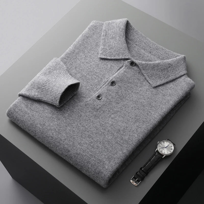 Men's Luxe Knit Sweater Grey