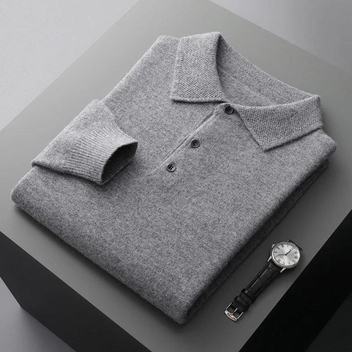 Men's Luxe Knit Sweater Grey