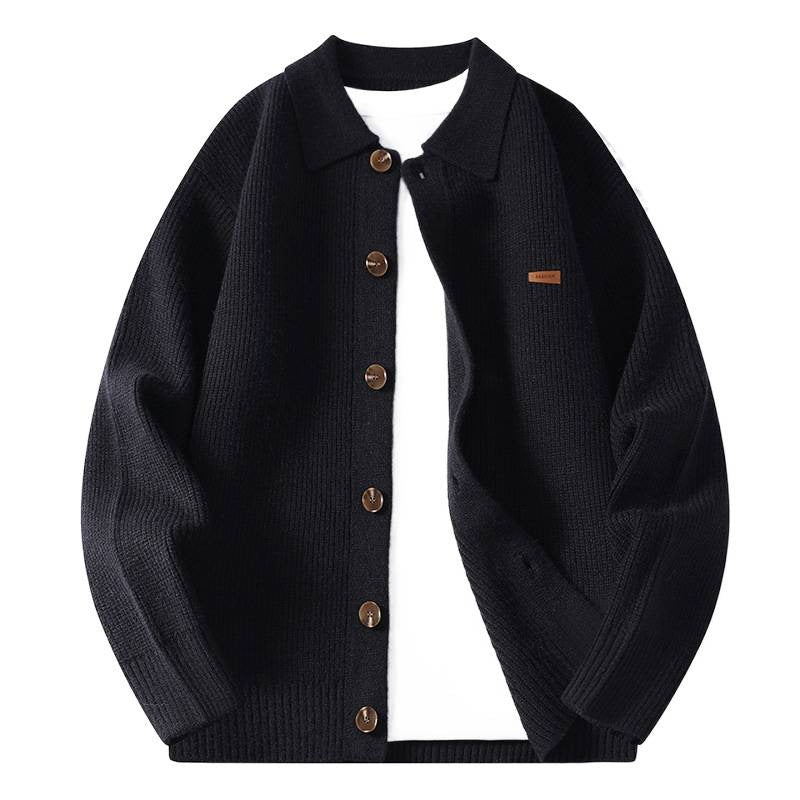 Men's Merino Fleece Jacket - Warm & Stylish Outerwear Black