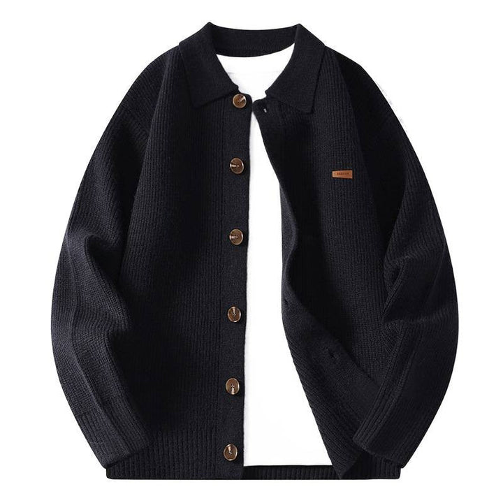 Men's Merino Fleece Jacket - Warm & Stylish Outerwear Black