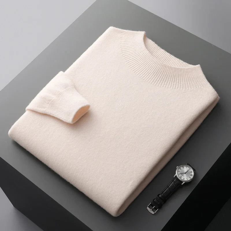 Men's Merino Wool Sweater Beige