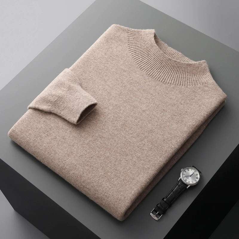 Men's Merino Wool Sweater Brown