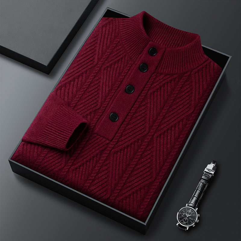 Men's Merino Wool Sweater Red