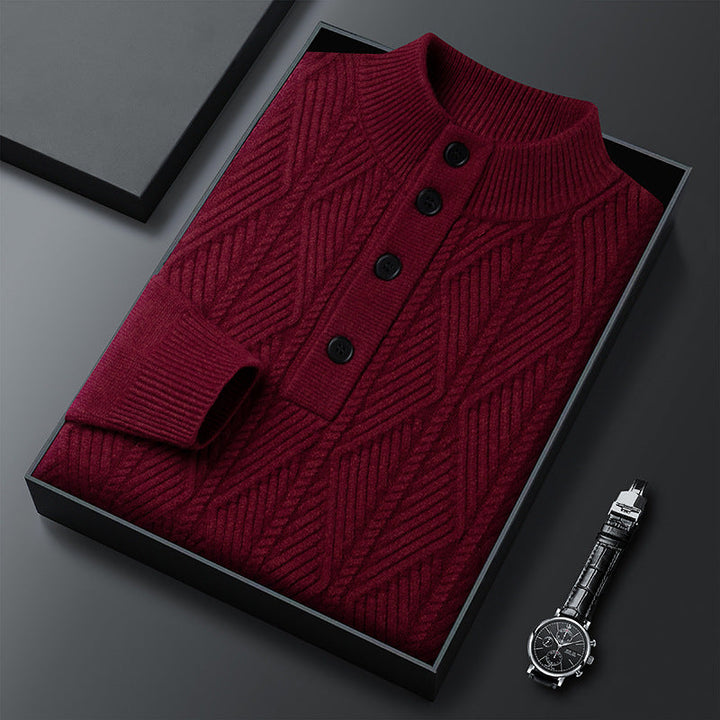 Men's Merino Wool Sweater Red