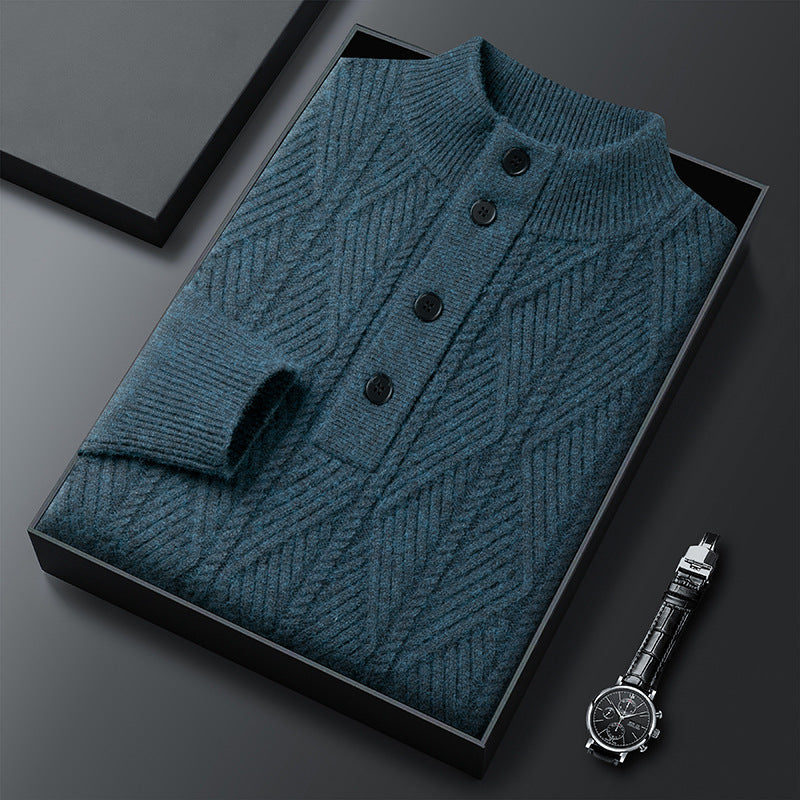 Men's Merino Wool Sweater Blue