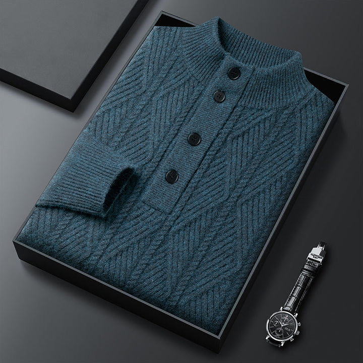 Men's Merino Wool Sweater Blue